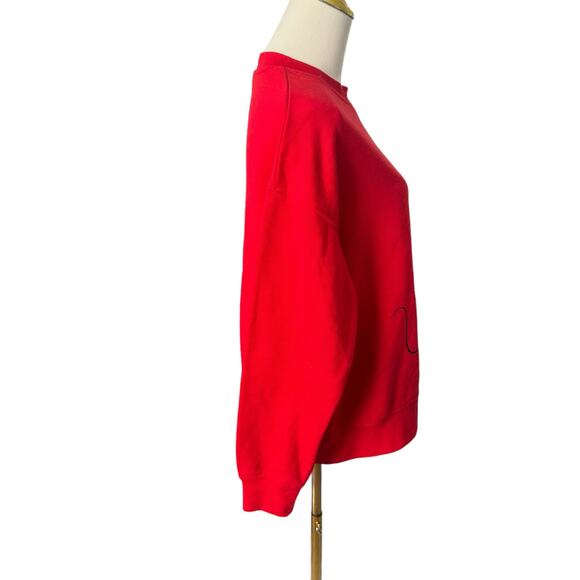 Disney Authentic Minnie Mouse Vintage Graphic Crewneck Sweatshirt Red Streetwear - Picture 9 of 12